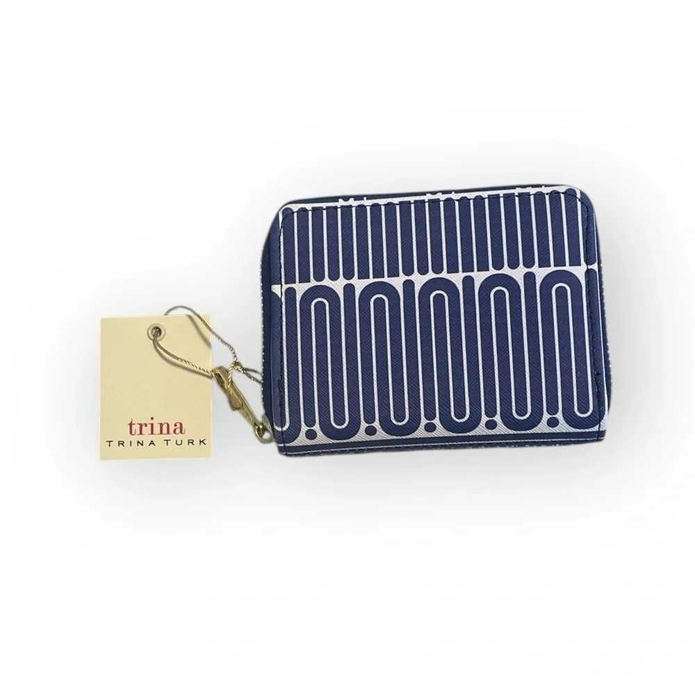 Trina Turk Navy and White Patterned Wallet